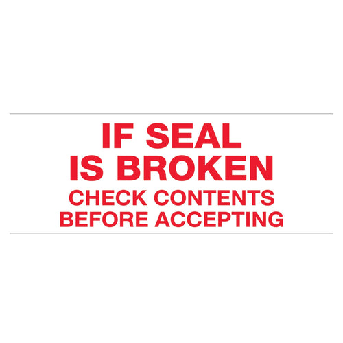 2 in x 110 yd "If Seal Is Broken" Message Carton Sealing Tape 36/Case T902P16