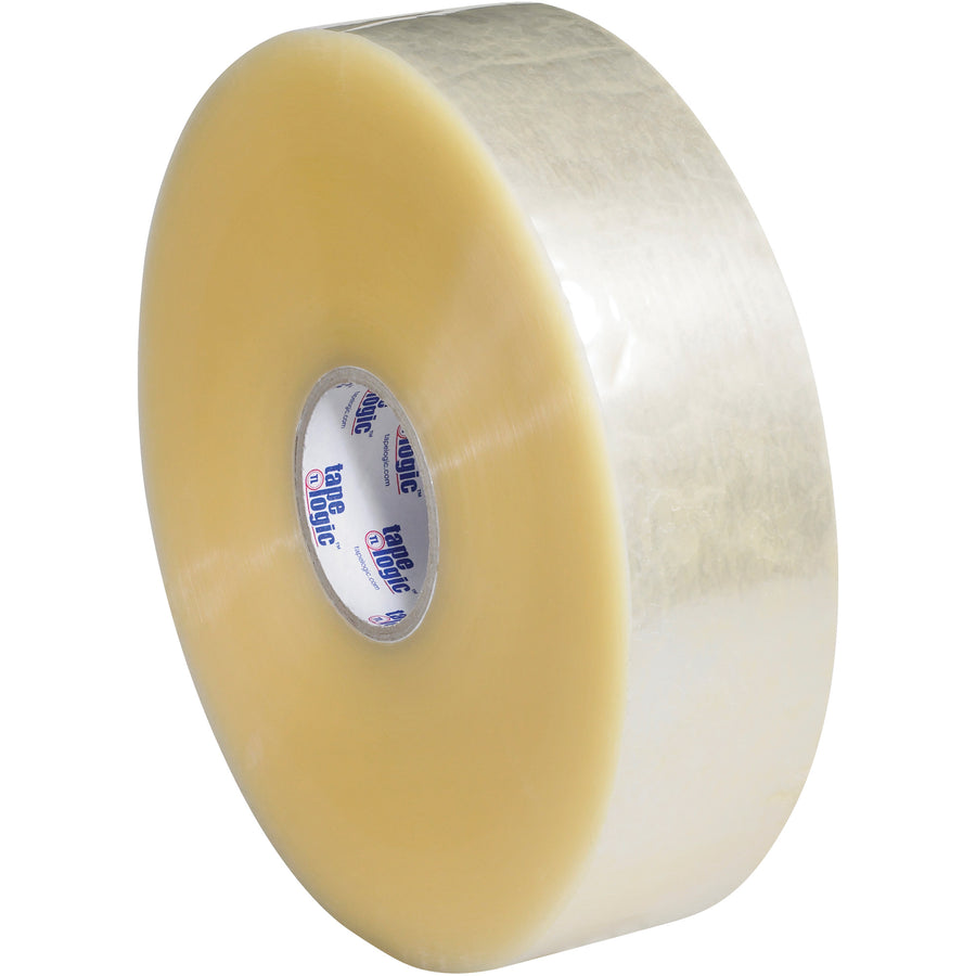 Tape Logic #900 economy machine length tape delivers super-strong polypropylene construction at cost-effective pricing for high-volume packing operations. Hot melt adhesive provides quiet, easy release with excellent film adhesion and irregular carton sealing. Bulk case of 4 rolls (3" x 1000 yds each, 2.5 mil thickness).
