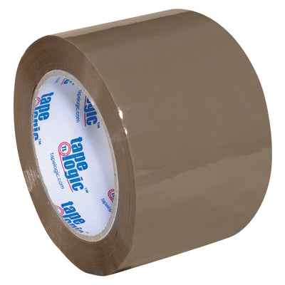3" x 110 yds Tan Acrylic Industrial Carton Sealing Tape - 1.8 Mil, 6 Pack