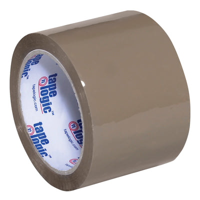 3" x 110 yds Tan Acrylic Carton Sealing Tape - 2.6 Mil, 6 Pack