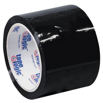 Tape Logic black carton sealing tape in 3" x 55 yds rolls features 2.2 mil polypropylene construction with premium acrylic adhesive for reliable case closure on packing lines. Sold as a case of 24 rolls for high-volume shipping operations. Color-code your shipments for fast identification and improved warehouse logistics.