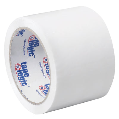 Tape Logic white carton sealing tape delivers consistent adhesion on all carton types with 2.2 mil polypropylene construction. Each case includes 24 rolls of 3" x 55 yds for reliable, high-volume case sealing. Pressure-sensitive acrylic adhesive ensures strong, lasting bonds on corrugated surfaces.