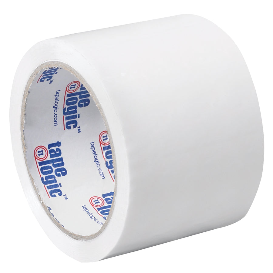 Tape Logic white carton sealing tape delivers consistent adhesion on all carton types with 2.2 mil polypropylene construction. Each case includes 24 rolls of 3" x 55 yds for reliable, high-volume case sealing. Pressure-sensitive acrylic adhesive ensures strong, lasting bonds on corrugated surfaces.
