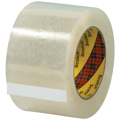 Scotch® 313 clear carton sealing tape delivers 35 lb/in tensile strength with acrylic adhesive that grips recycled and virgin cartons equally. Each case contains 24 rolls of 3" x 55 yds tape with 2.5 mil thickness for reliable case sealing on your packing line. Quiet, smooth dispensing reduces operator fatigue while maintaining consistent bond.
