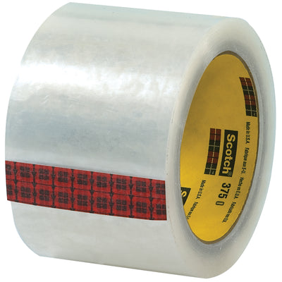 Scotch® 375 box sealing tape delivers superior adhesion and conformability for high-speed packing lines. Each roll measures 3" x 55 yards with 3.1 mil polypropylene backing and synthetic rubber adhesive–engineered for consistent sealing on every carton. Order by the case of 24 rolls for cost-effective, volume packaging operations.