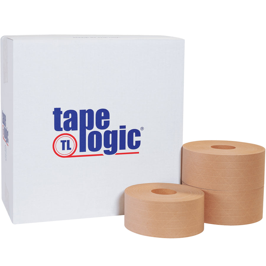 70mm x 375' Kraft Fiberglass Reinforced Water Activated Tape - Case of 8