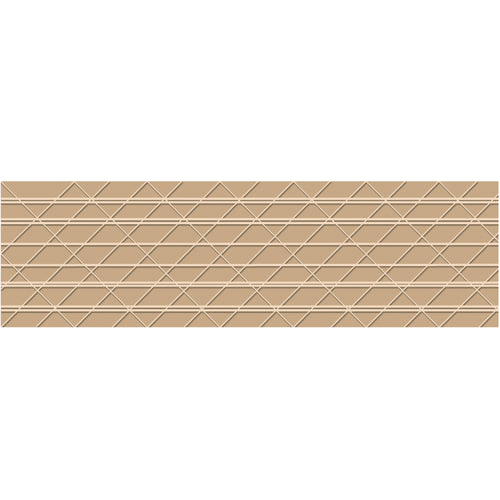 Heavy-duty reinforced water-activated carton sealing tape with integrated fiberglass yarns for superior edge and corner strength. 3
