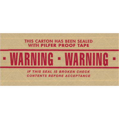 Critical handling warnings printed directly on fiberglass-reinforced kraft paper tape that bonds instantly when water activated. Perfect for 40-60 lb cartons where handler safety matters. Get 10 rolls per case of our proven messaged reinforced tape.