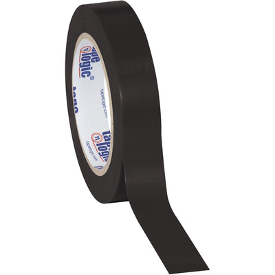 Industrial-grade black vinyl safety tape built for high-traffic warehouse and facility marking. Each 1" x 36 yds roll features 6.0 mil thickness with superior adhesion to concrete, metal, and equipment. Case of 3 rolls‚stock your packing line and production floor.