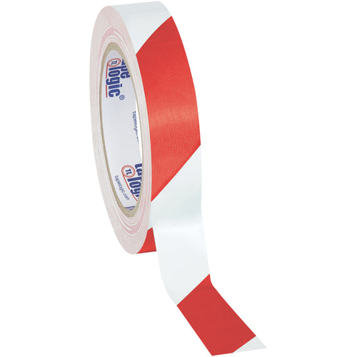 Heavy-duty red/white striped vinyl safety tape built for high-speed packing operations. 7.0 mil thickness resists oil, grease, moisture, and solvents‚keeping your case seals intact and compliant. Sold as case of 48 rolls for consistent supply and bulk savings.