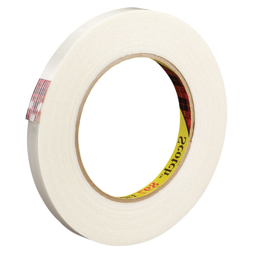 1/2 in x 60 yd 6.0 Mil Clear 897 Filament Tape 12/Case T91389712PK