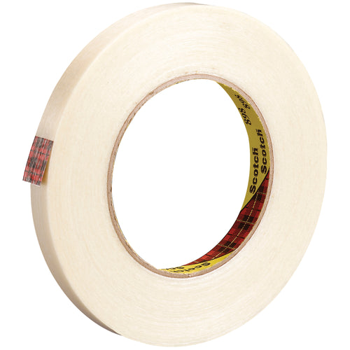 Scotch¬Æ Filament Tape 898 combines aggressive synthetic rubber adhesive with continuous glass yarn reinforcement for superior tensile strength on high-speed packing lines. The 6.6 mil clear polypropylene backing resists abrasion, moisture, and scuff‚critical for case sealing and 