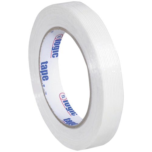 Tape Logic 1400 strapping tape delivers 180 lb tensile strength for reliable carton sealing and bundling on high-speed packing lines. Each case includes 48 rolls of 3/4