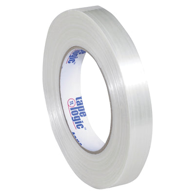 441 lb tensile strength strapping tape engineered for high-demand packing lines requiring maximum holding power on heavy bundles and pallets. Each case delivers 12 rolls of 3/4" x 60 yds clear tape with reinforced construction that resists stretching and maintains core integrity through your entire sealing operation.