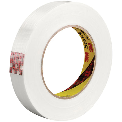 Professional-grade 3M 8915 filament strapping tape delivers heavy-duty bundling and carton sealing with zero stretch and clean removal adhesive. Clear 6 mil polypropylene backing with glass yarn reinforcement holds tight through shipping, and the translucent design lets barcodes and labels show through. Case of 12 rolls dispenses fast on standard equipment–trusted by appliance and industrial packing lines.