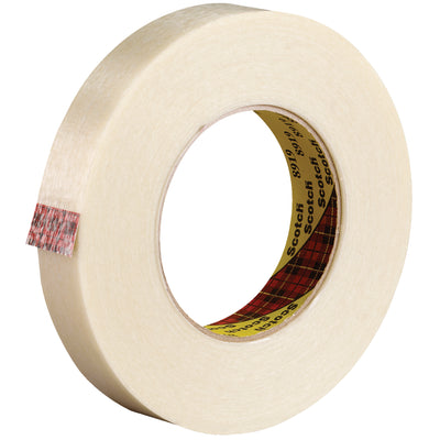 Heavy-duty 3M 8919 strapping tape delivers superior holding power for demanding packing lines. 7 mil clear polyester with synthetic rubber adhesive provides high adhesion, low stretch, and excellent moisture/abrasion resistance. Case of 12 rolls–60 yards each, 3/4" width.