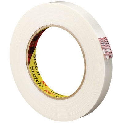 Scotch® 897 filament tape delivers superior holding power with minimal material consumption–ideal for high-speed packing lines. This 3/4" x 60 yds roll features 6.0 mil glass-reinforced polypropylene backing and synthetic rubber adhesive for reliable moisture and abrasion resistance. Order by the case (48 rolls) and reduce tape changeovers on your sealing equipment.