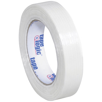 Tape Logic 1300 strapping tape delivers superior holding power compared to twine or glue closures for reliable case sealing. Each roll measures 1" x 60 yards with 110 lb tensile strength, sold as a convenient case of 36 rolls for high-volume packing operations.