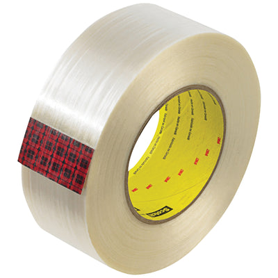 Heavy-duty filament tape engineered for the most demanding packing line applications. The 2" x 60 yds. rolls feature 8 mil polyester backing reinforced with glass yarn filaments and natural rubber adhesive for superior oily metal adhesion. Order your 12-pack case today and eliminate tape failures on case sealing.