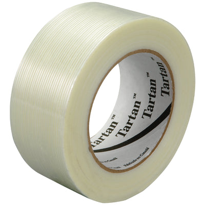Clear polypropylene filament tape engineered for fast carton sealing with minimal rub-down required. This 2" x 60 yds roll features 4.0 mil thickness, glass yarn reinforcement, and superior adhesion to corrugated, plastics, and metals–ideal for packing lines handling light-to-medium box volumes. Sold as a case of 24 rolls.