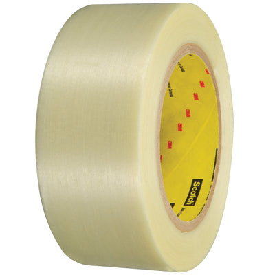 Scotch® Filament Tape 898 delivers aggressive adhesion and superior tensile strength for reliable case sealing on high-speed packing lines. This 2" x 60 yds roll features 6.6 mil clear polypropylene backing reinforced with continuous glass yarn filaments, ensuring excellent abrasion and moisture resistance. Sold as a case of 24 rolls–the standard for production environments.