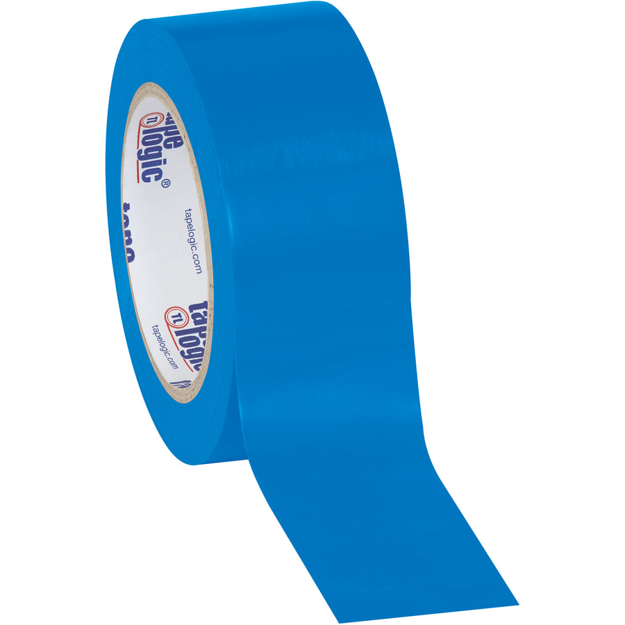 Heavy-duty Tape Logic blue solid vinyl safety tape marks hazard boundaries and housekeeping zones on your packing line. 6.0 mil thickness resists oil, grease, moisture, solvents and scuffs. Each case includes 3 rolls of 2" x 36 yds for maximum floor coverage.