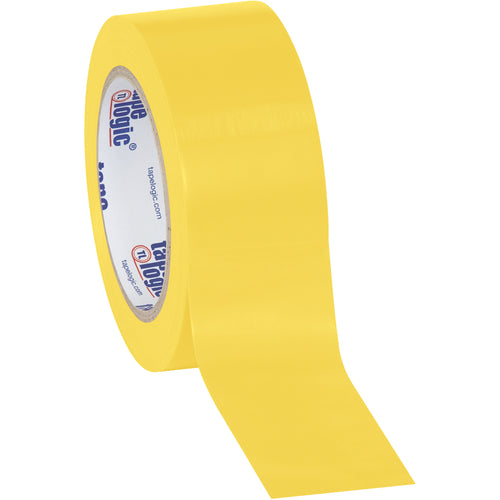 Industrial-grade yellow vinyl safety tape engineered for packing lines and facility marking. This 2