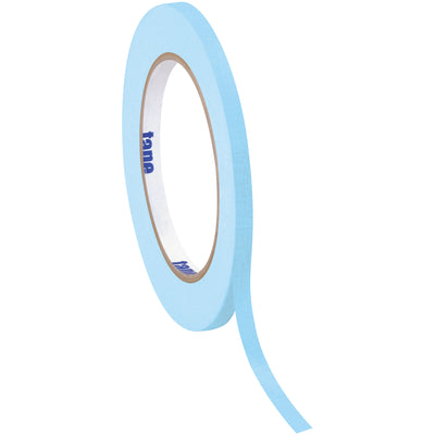 Packrift's Tape Logic light blue masking tape delivers consistent adhesion and easy removal for industrial labeling and case sealing on high-speed packing lines. Each case includes 144 rolls of 1/4" x 60 yard tape with 4.9 mil crepe paper construction, engineered for medium-temperature applications and compatible with standard tape dispensers. Perfect for product coding, inventory tracking, and protective masking in commercial and industrial operations.