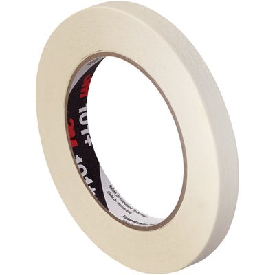 3M Value Masking Tape 101+ delivers reliable light-duty adhesion for marking, temporary holding, wrapping, and case sealing on packing lines. This 1/2" x 60 yard crepe paper tape features 5.1 mil thickness with rubber-based adhesive that holds up to 150¬∞F for 30 minutes‚ideal for high-volume production environments. Stock by the case (72 rolls) for continuous dispenser compatibility.