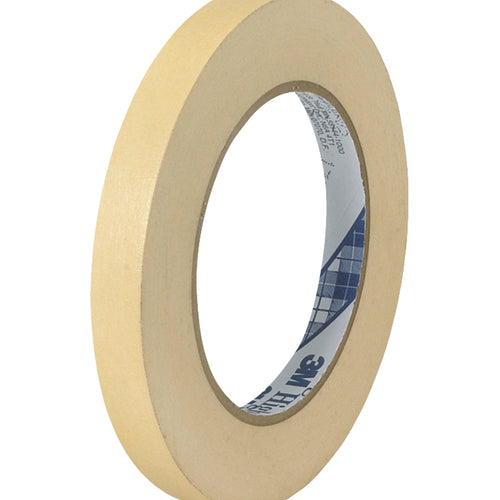 1/2 in x 60 yd 5.2 Mil Crepe 3M 2307 Masking Tape 72/Case T9332307
