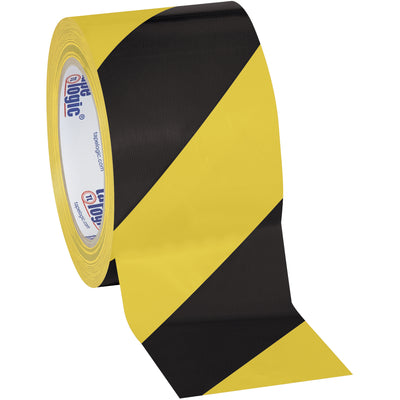 Heavy-duty 7.0 mil black/yellow striped vinyl safety tape that resists oil, grease, moisture, and solvents‚ideal for packing lines requiring high-visibility hazard marking. Each 3" x 36 yd roll is dispenser-compatible and built to seal cases reliably without scuffing. Buy by the case (3-pack) for maximum production efficiency.