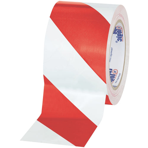 3 in x 36 yd 7.0 Mil Red/White Striped Vinyl Safety Tape 3-Pack T93363PKRW