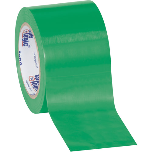 Heavy-duty green vinyl safety tape engineered for industrial packing lines that demand durability. Each 3