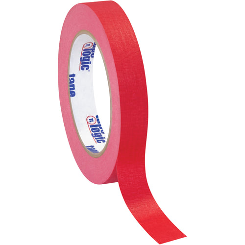 Tape Logic red colored masking tape delivers reliable adhesion and clean removal for high-volume packing lines. Each roll measures 3/4