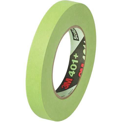 Get crisp, bleed-free paint lines with 3M 401+/233+ green masking tape‚the go-to choice for packing line supervisors running high-speed case sealing and multi-tone painting operations. This 6.7 mil crepe paper tape removes cleanly in one piece with zero residue, saving time and reducing rework. Each case includes 48 rolls of 3/4