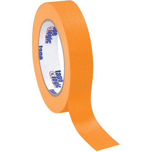 Tape Logic orange masking tape delivers reliable adhesion and easy removal for labeling, coding, and case sealing on high-speed packing lines. Each roll measures 1