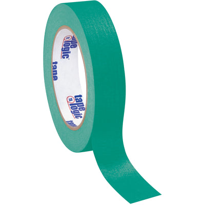 Tape Logic dark green masking tape delivers reliable adhesion for labeling and coding in commercial and industrial packing lines. Each case includes 36 rolls of 1" x 60 yard 4.9 mil crepe paper tape, designed for medium-temperature applications and compatible with standard tape dispensers.