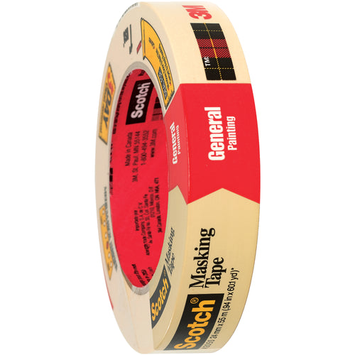 3M 2050 masking tape stops seepage and creates crisp paint lines on irregular surfaces and curves. 5.5 mil crepe paper backing with rubber adhesive delivers premium performance indoors and outdoors. Ships as a case of 36 rolls‚ready for your packing line.