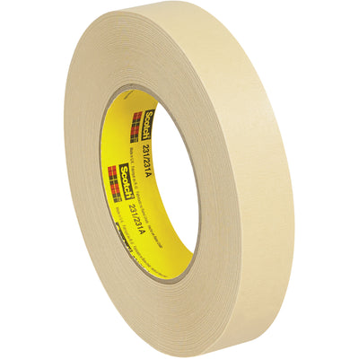 Premium 7.6 mil crepe paper masking tape engineered for professional painters and packing line supervisors who demand clean lines and reliable adhesion. This 1" x 60 yds tan tape withstands temperatures up to 300°F and removes cleanly without leaving residue on powder coat and stainless steel surfaces. Order by the case (36 rolls) for consistent inventory on your line.