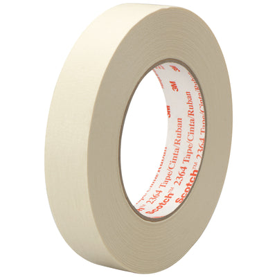 3M 2364 masking tape is the go-to choice for packing lines requiring reliable adhesion and clean removal on powder-coated and stainless steel surfaces. Each case includes 12 rolls of 1" x 60 yds, 6.5 mil crepe paper tape that handles temperatures up to 300°F for 30 minutes and conforms easily around curves and irregular surfaces.