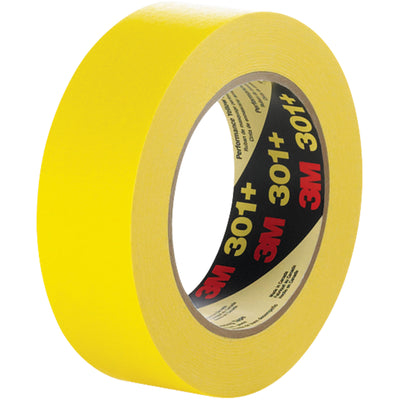 3M Performance Yellow Masking Tape 301+ delivers superior paint bleed resistance and temperature endurance up to 225°F for 30 minutes–essential for high-speed paint lines. Each case includes 36 rolls of 1" x 60 yard tape with 6.3 mil crepe paper backing and rubber-based adhesive. Conforms to irregular surfaces without slipping, reducing masking failures and rework.