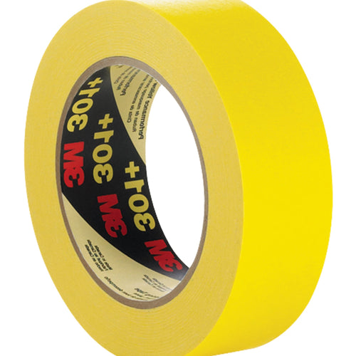 1 in x 60 yd 6.3 Mil Yellow Crepe 301+ Masking Tape 12-Pack T93530112PK