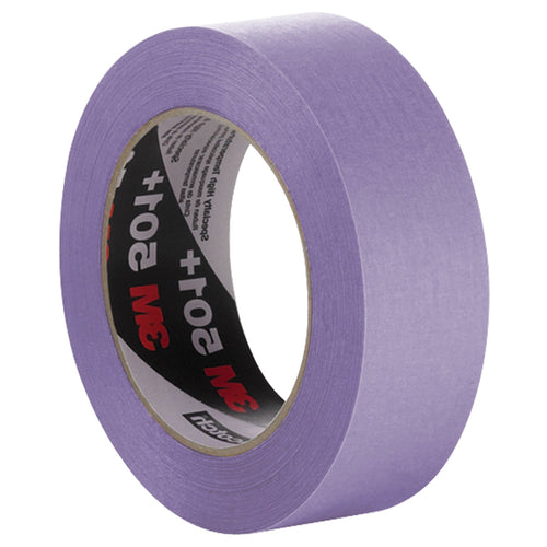 1 in x 60 yd 7.3 Mil 3M 501+ High Temperature Masking Tape 36/Case T935501