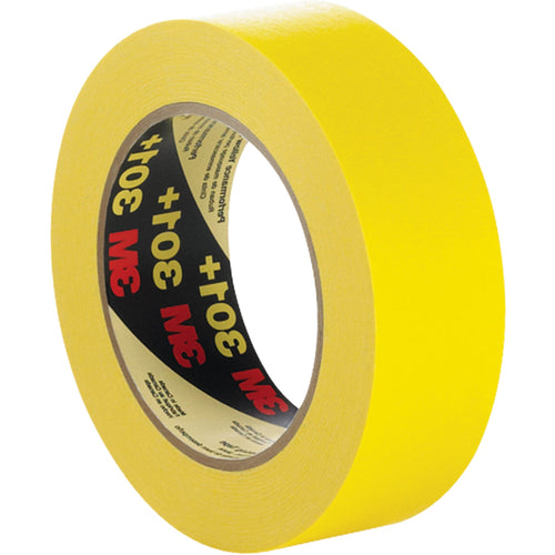 1.5 in x 60 yd 6.3 Mil Yellow Crepe Paper 3M 301+ Masking Tape 12-Pack T93630112PK