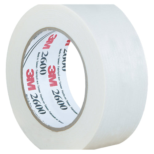 2 in x 60 yd 4.4 Mil Crepe 3M 2600 Masking Tape 12-Pack T93726012PK