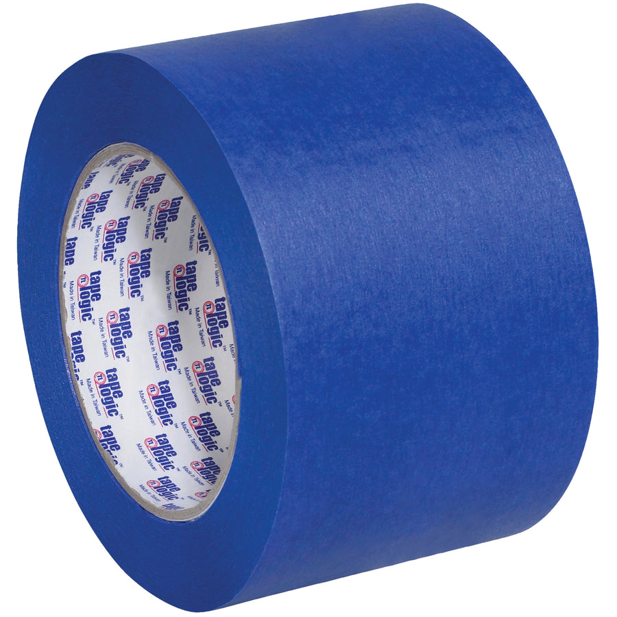 Tape Logic 3000 blue painter's masking tape delivers clean removal up to 14 days without residue, making it ideal for high-speed packing lines and case sealing operations. Each roll offers 3" width  60 yards with 5.2 mil thickness and 27 lb tensile strength for reliable performance across all paint and stain applications. Buy by the case–16 rolls per case for maximum line efficiency.