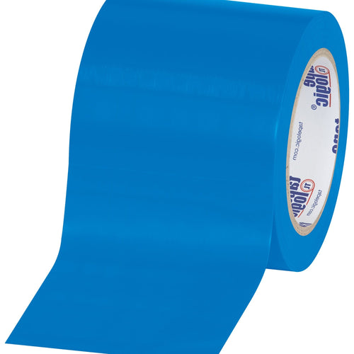 4 in x 36 yd 6.0 Mil Blue Heavy-Duty Vinyl Safety Tape 12/Case T9436B