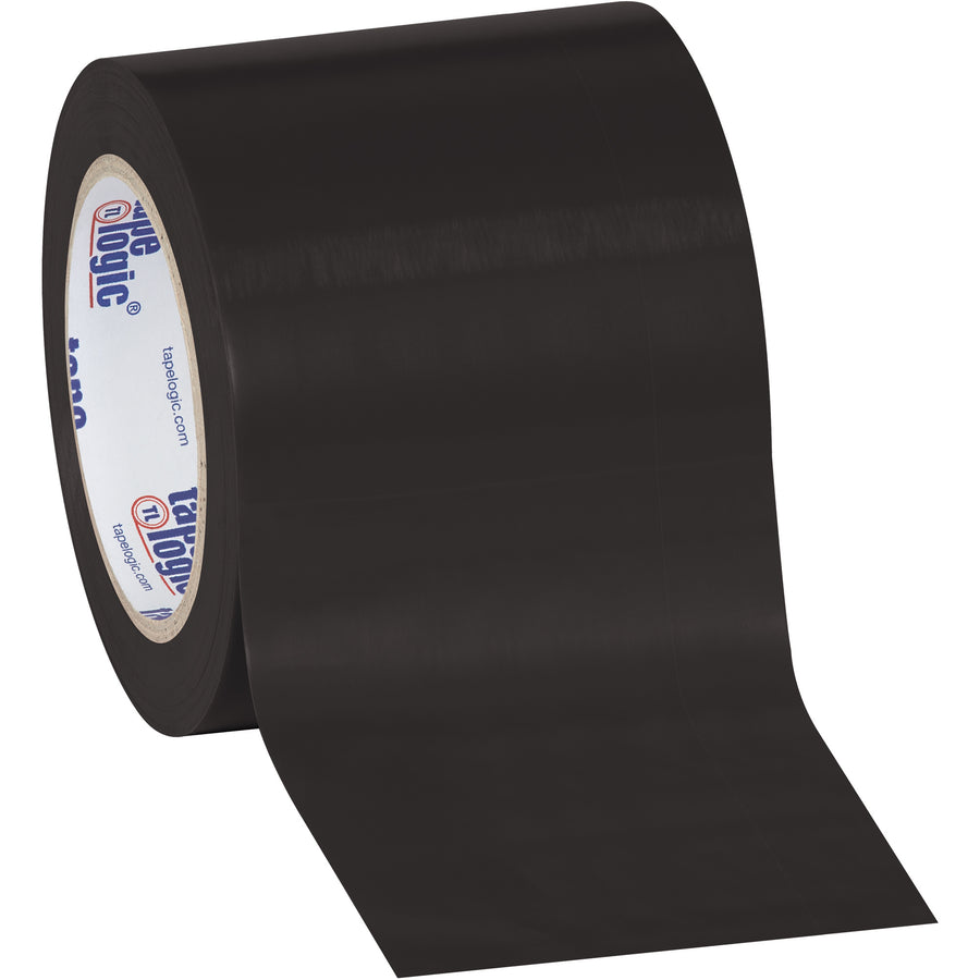 Heavy-duty black vinyl safety tape engineered for packing lines and warehouse boundaries. This 6.0 mil solid vinyl tape resists oil, grease, moisture, and scuffs‚keeping your case sealing crisp and your floor markings visible. Ships as a case of 12 rolls (4" x 36 yds each).