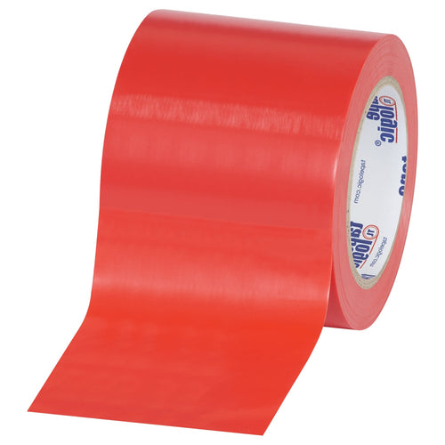 4 in x 36 yd 6.0 Mil Red Solid Vinyl Safety Tape 12/Case T9436R