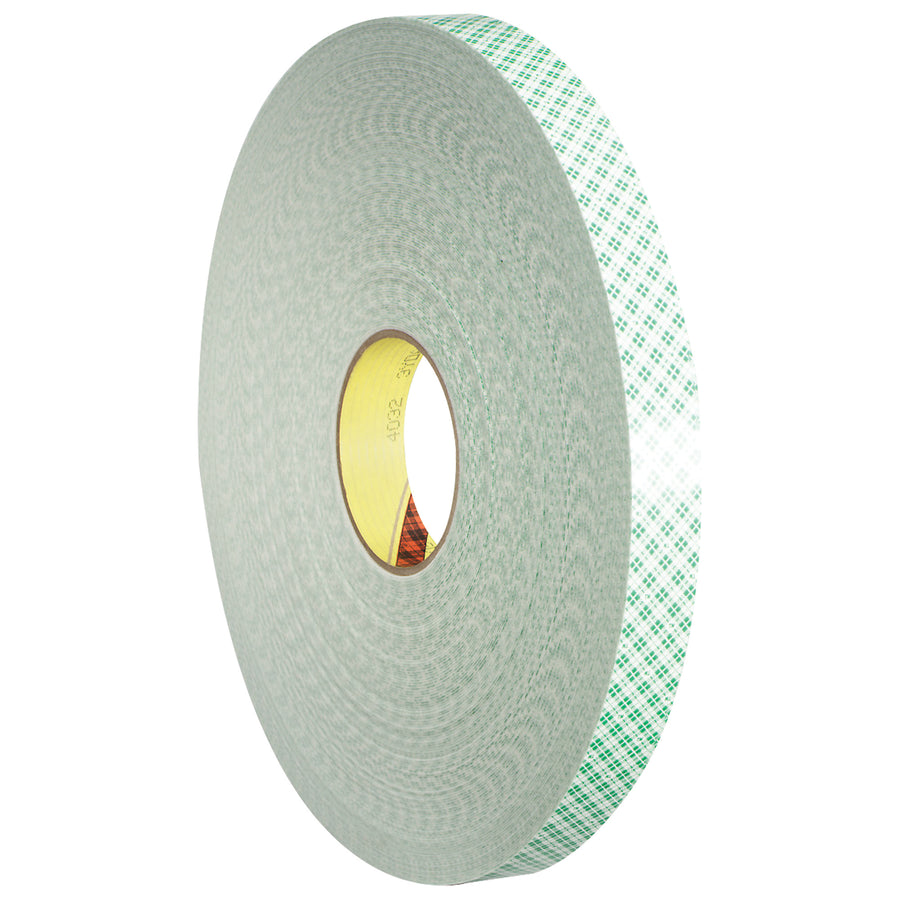 Professional-grade 1/2" x 72 yard double sided foam tape engineered for precision goods packaging. The 1/32" open cell polyurethane foam with high-strength acrylic adhesive fills irregular surfaces, distributes stress, and protects fragile items during shipment. Ideal for mounting, sealing, and vibration dampening in controlled indoor environments.